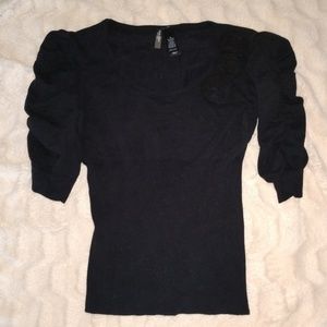 Bisou Bisou puffy sleeve sweater